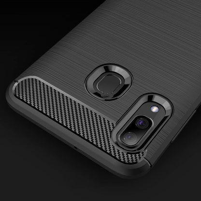 Case for Samsung Galaxy A40 A405, Techsuit, Carbon, Black