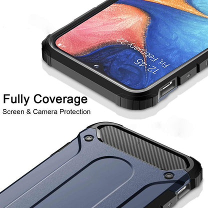 Kuori Samsung Galaxy A40 A405:lle, Techsuit, Hybrid Armor, Musta