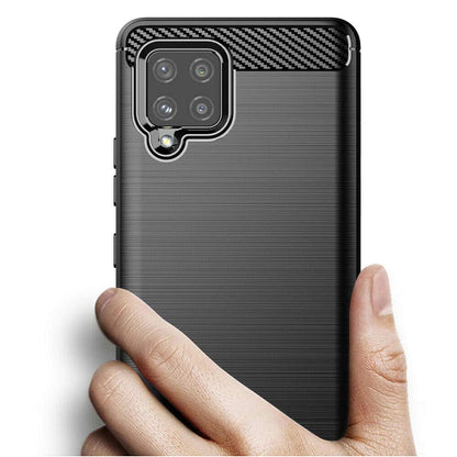 Kuori Samsung Galaxy A42 5G A426:lle, Techsuit, Hiili, Musta