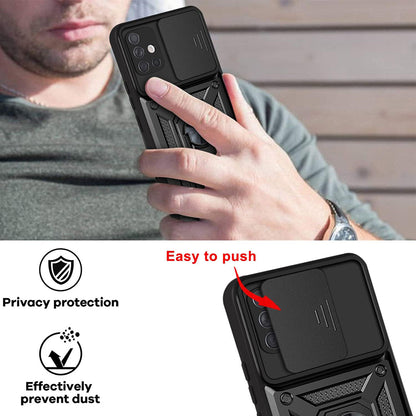 Husa pentru Samsung Galaxy A51 A515, Techsuit, CamShield, Neagra