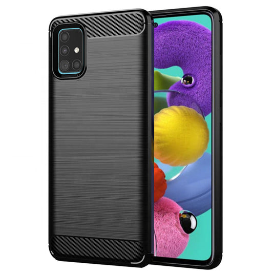 Kuori Samsung Galaxy A51 A515:lle, Techsuit, Hiili, Musta