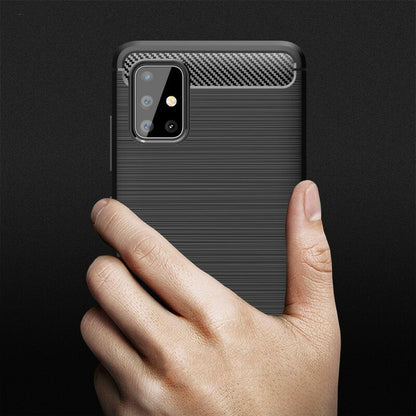 Case for Samsung Galaxy A51 A515, Techsuit, Carbon, Black