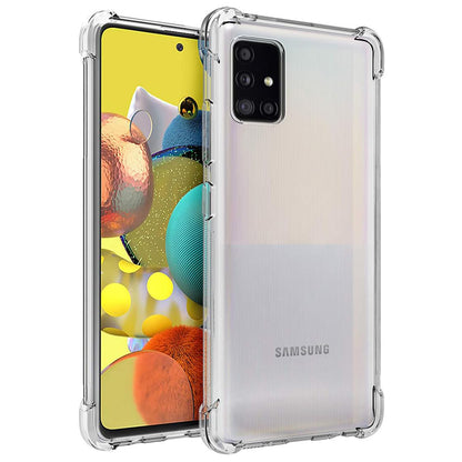 Kuori Samsung Galaxy A51 A515:lle, Techsuit, Iskunkestävä Kirkas, Läpinäkyvä