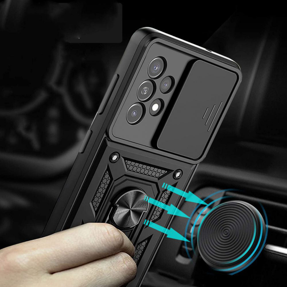 Kuori Samsung Galaxy A53 5G A536:lle, Techsuit, CamShield, Musta