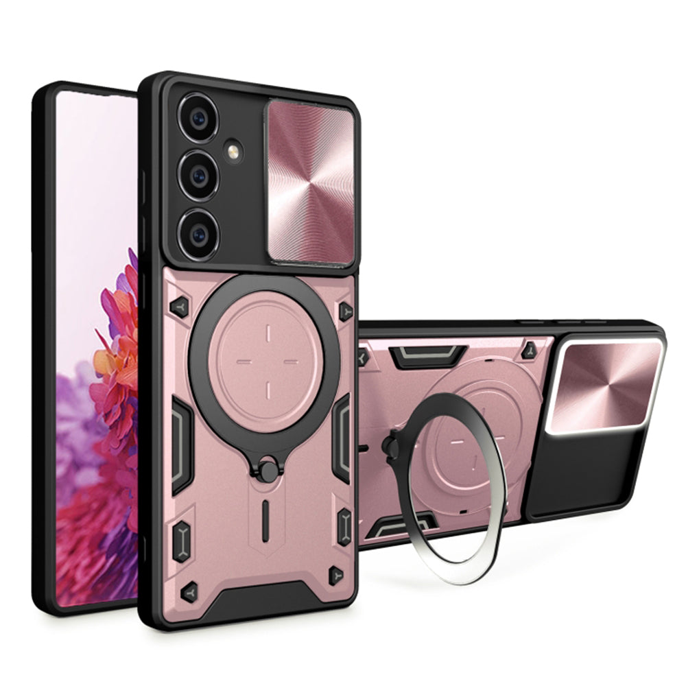Kuori Samsung Galaxy A54 A546:lle, Techsuit, CamGuard Pro, Vaaleanpunakultainen