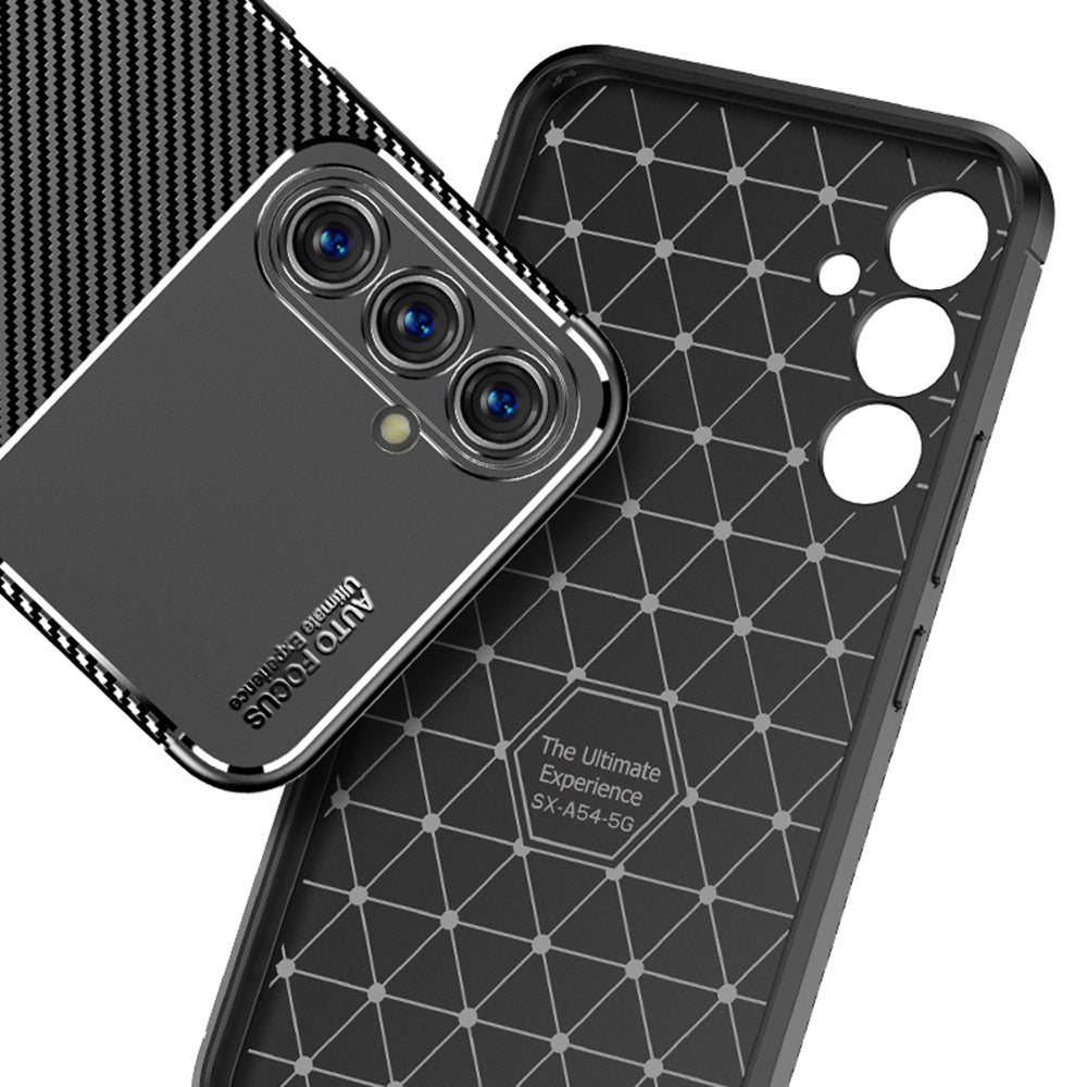 Kuori Samsung Galaxy A54 A546:lle, Techsuit, Hiilikuitu, Musta