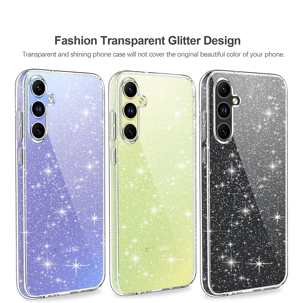 Kuori Samsung Galaxy A54 A546:lle, Techsuit, SparkleSkin, Läpinäkyvä