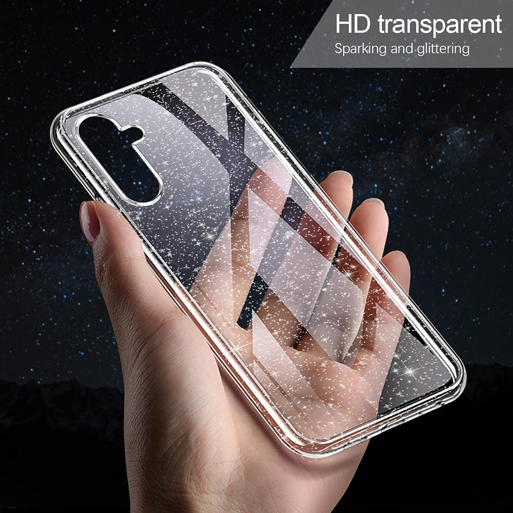 Kuori Samsung Galaxy A54 A546:lle, Techsuit, SparkleSkin, Läpinäkyvä