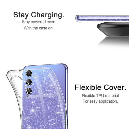 Kuori Samsung Galaxy A54 A546:lle, Techsuit, SparkleSkin, Läpinäkyvä