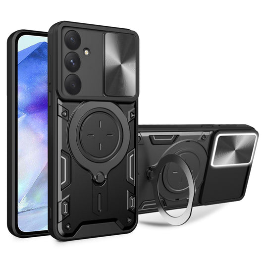 Kuori Samsung Galaxy A55 5G A556:lle, Techsuit, CamGuard Pro, Musta