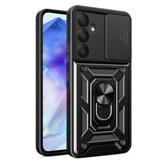 Kuori Samsung Galaxy A55 5G A556:lle, Techsuit, CamShield, Musta