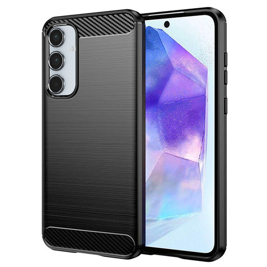 Kuori Samsung Galaxy A55 5G A556:lle, Techsuit, Hiili, Musta