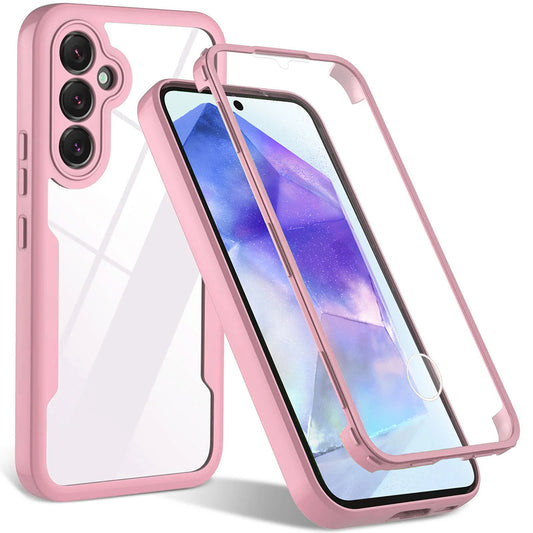 Kuori Samsung Galaxy A55 5G A556:lle, Techsuit, ColorVerse 360, vaaleanpunainen