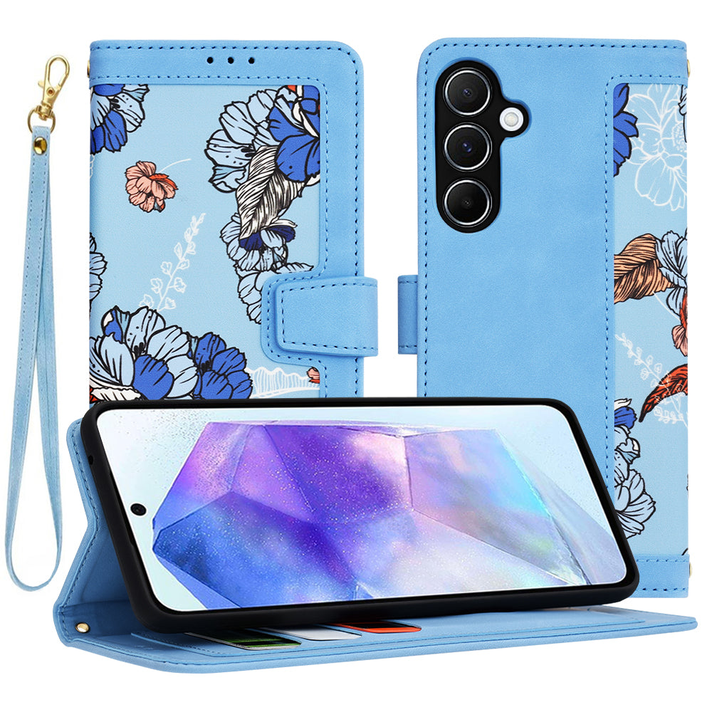 Kuori Samsung Galaxy A55 5G A556:lle, Techsuit, FlipCraft, Sininen