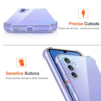 Case for Samsung Galaxy A55 5G A556, Techsuit, Shockproof Clear, Transparent