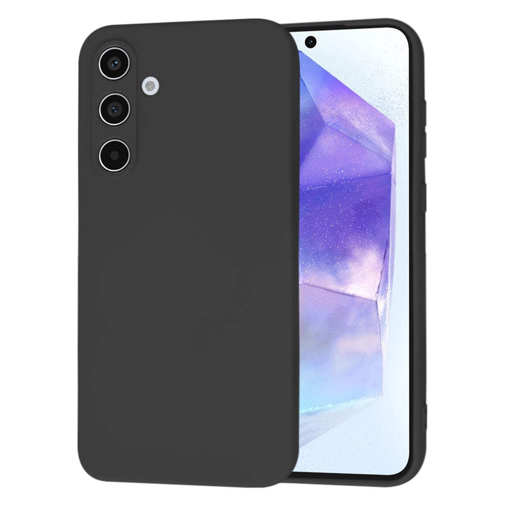 Kuori Samsung Galaxy A55 5G A556:lle, Techsuit, SoftFlex, Musta