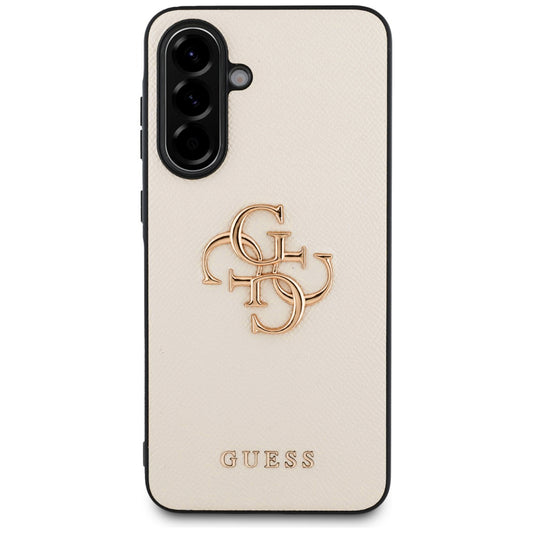 Suojakotelo Samsung Galaxy A56 A566:lle, Guess, 4G Grained Big and Classic Logo, Beige