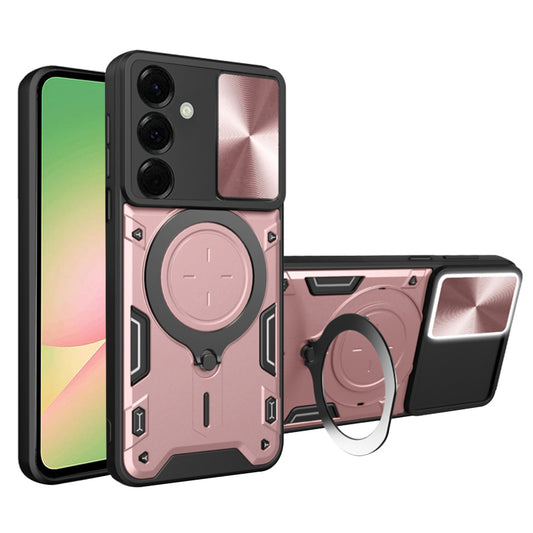 Kuori Samsung Galaxy A56 A566:lle, Techsuit, CamGuard Pro, Vaaleanpunainen Kulta