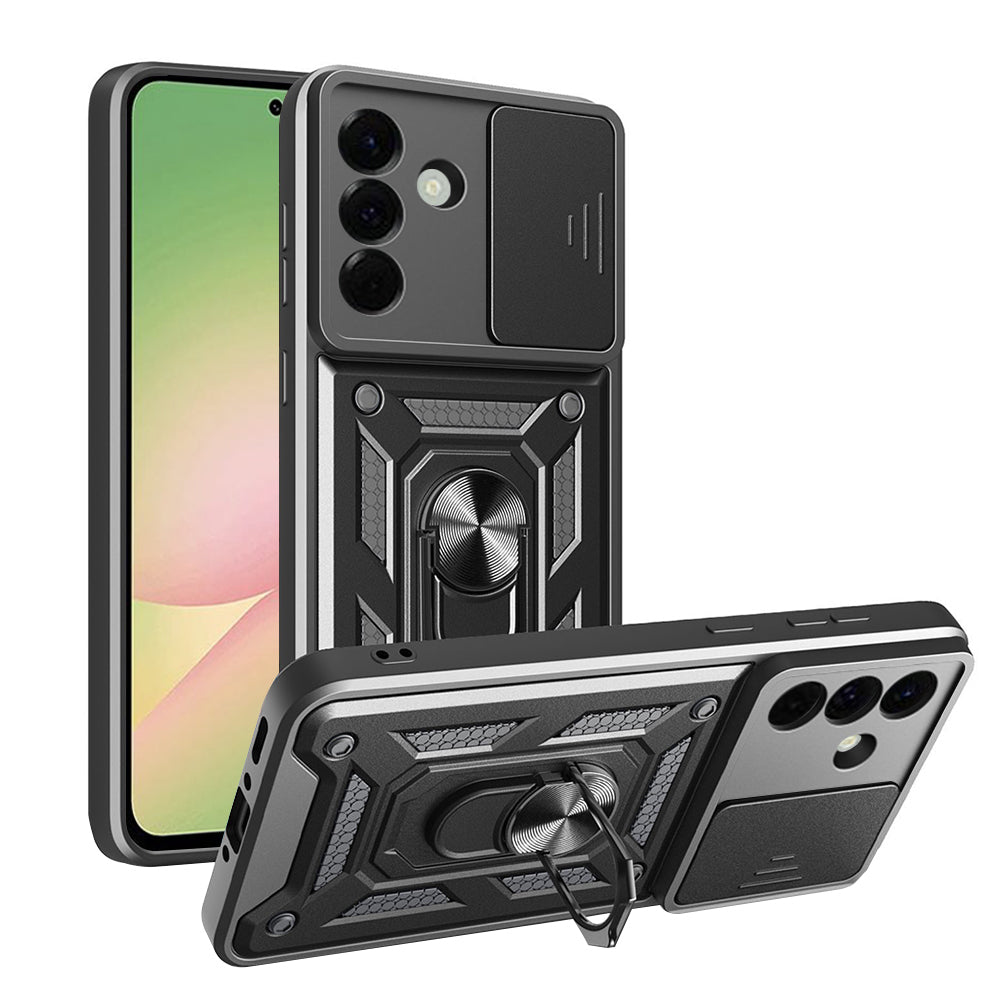 Kuori Samsung Galaxy A56 A566:lle, Techsuit, CamShield, Musta