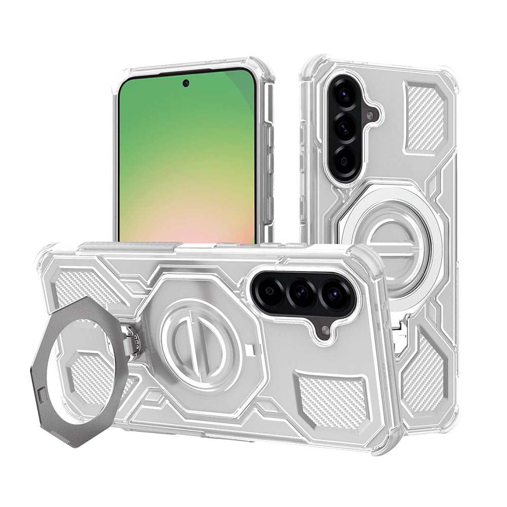 Kotelo Samsung Galaxy A56 A566:lle, Techsuit, Carbon Shield Pro, Valkoinen