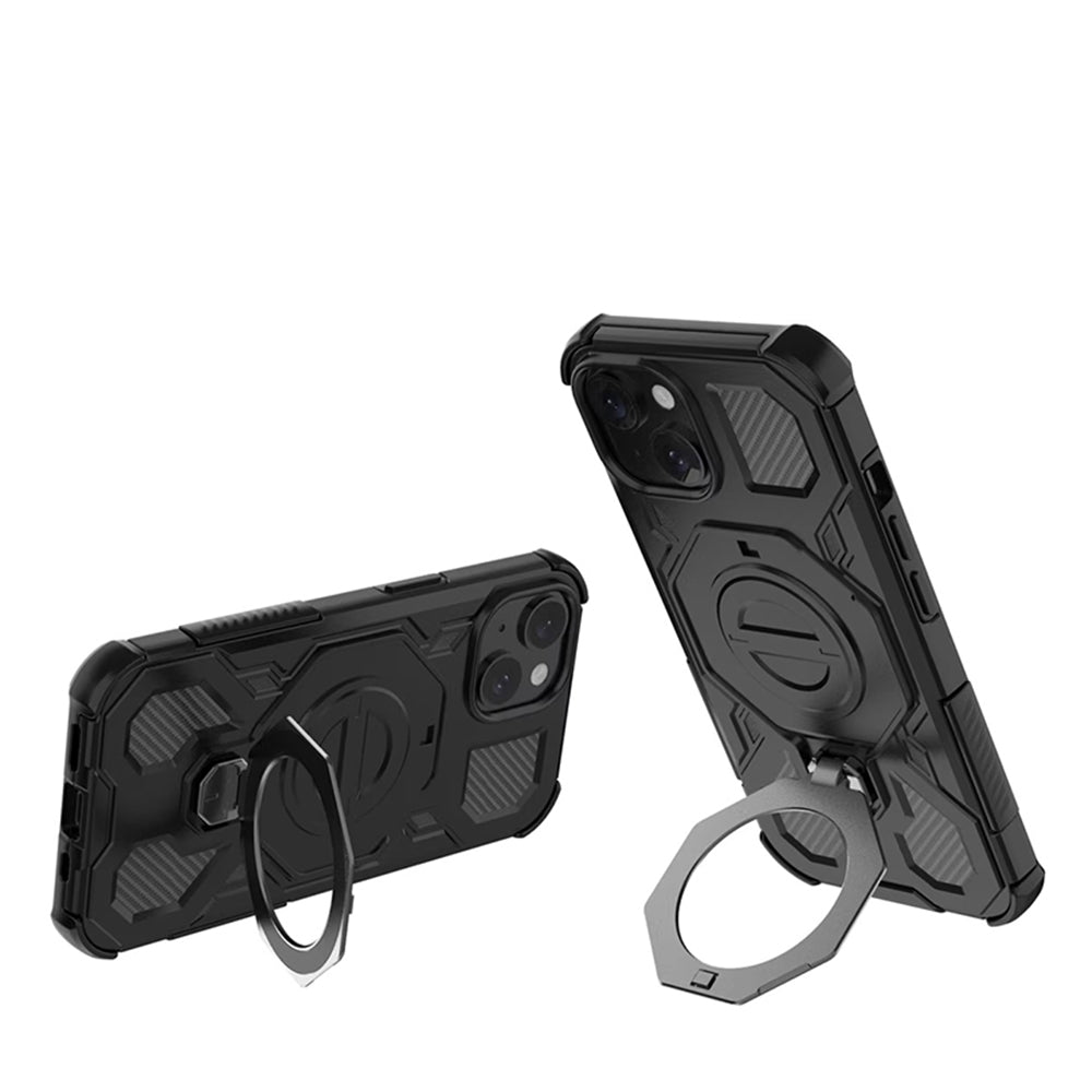 Kuori Samsung Galaxy A56 A566:lle, Techsuit, Carbon Shield Pro, Musta
