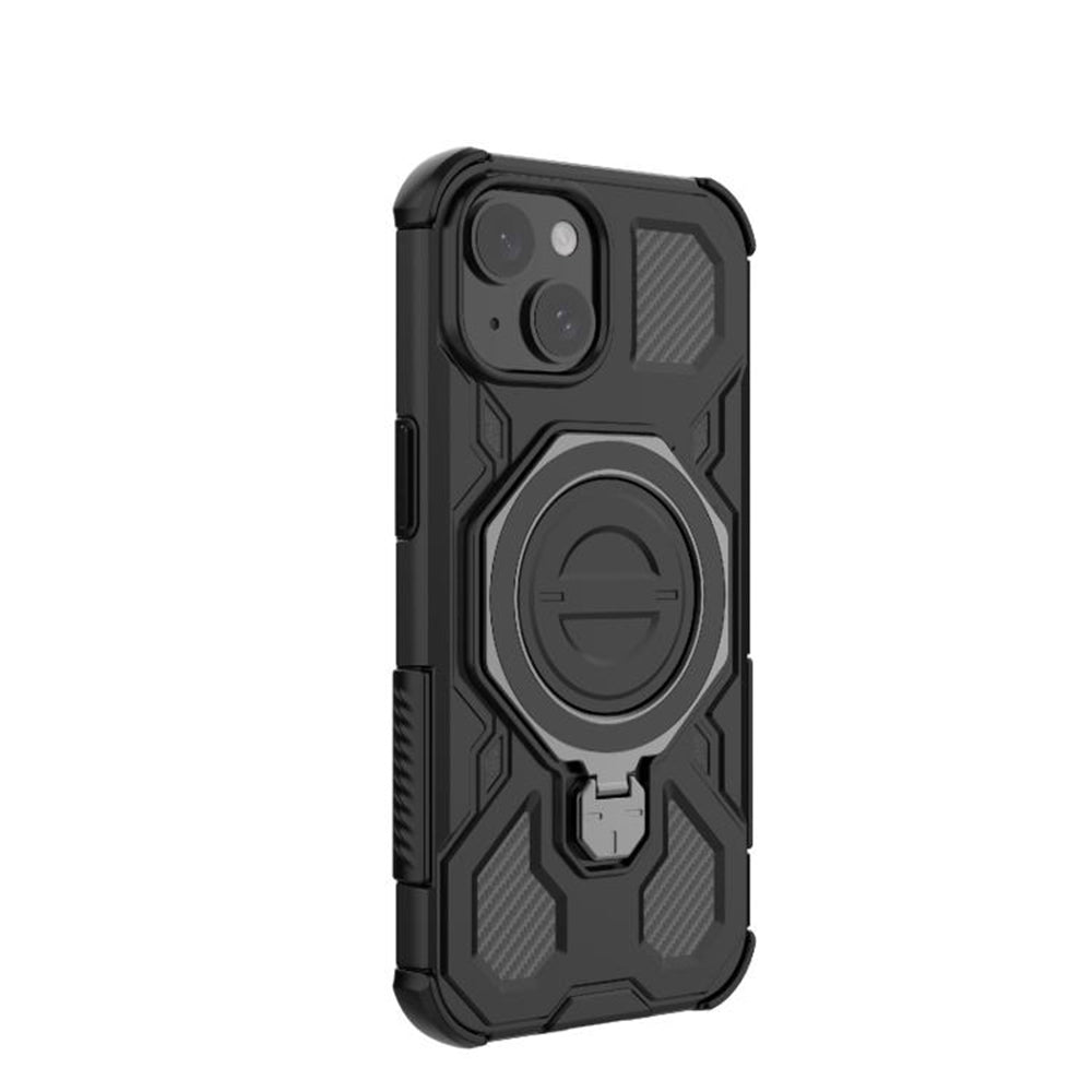 Kuori Samsung Galaxy A56 A566:lle, Techsuit, Carbon Shield Pro, Musta