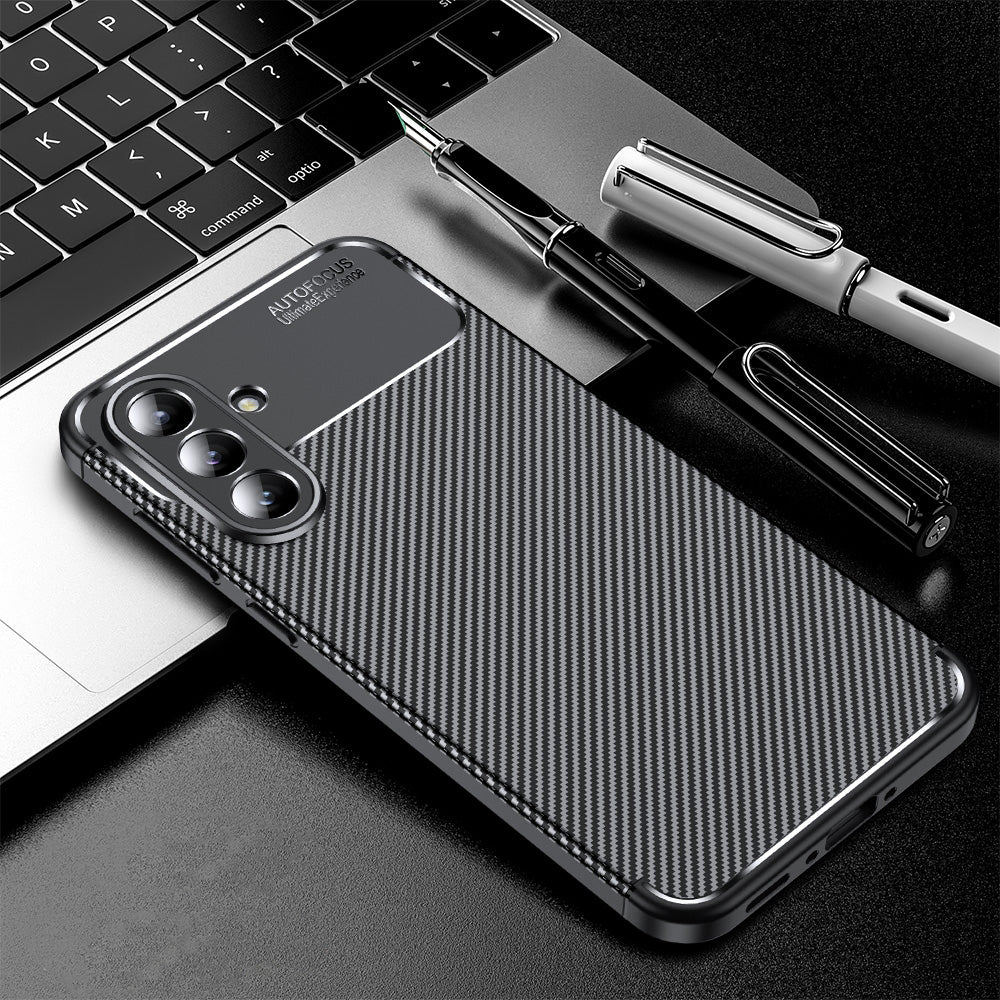 Kuori Samsung Galaxy A56 A566:lle, Techsuit, Hiilikuitu, Musta