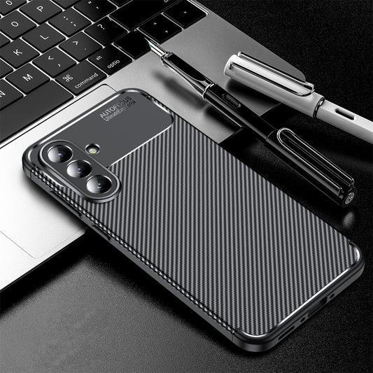 Kuori Samsung Galaxy A56 A566:lle, Techsuit, Hiilikuitu, Musta