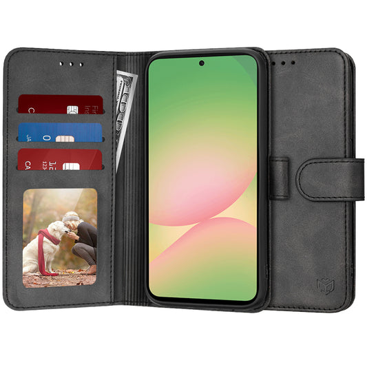 Kuori Samsung Galaxy A56 A566:lle, Techsuit, Diary Book, Musta