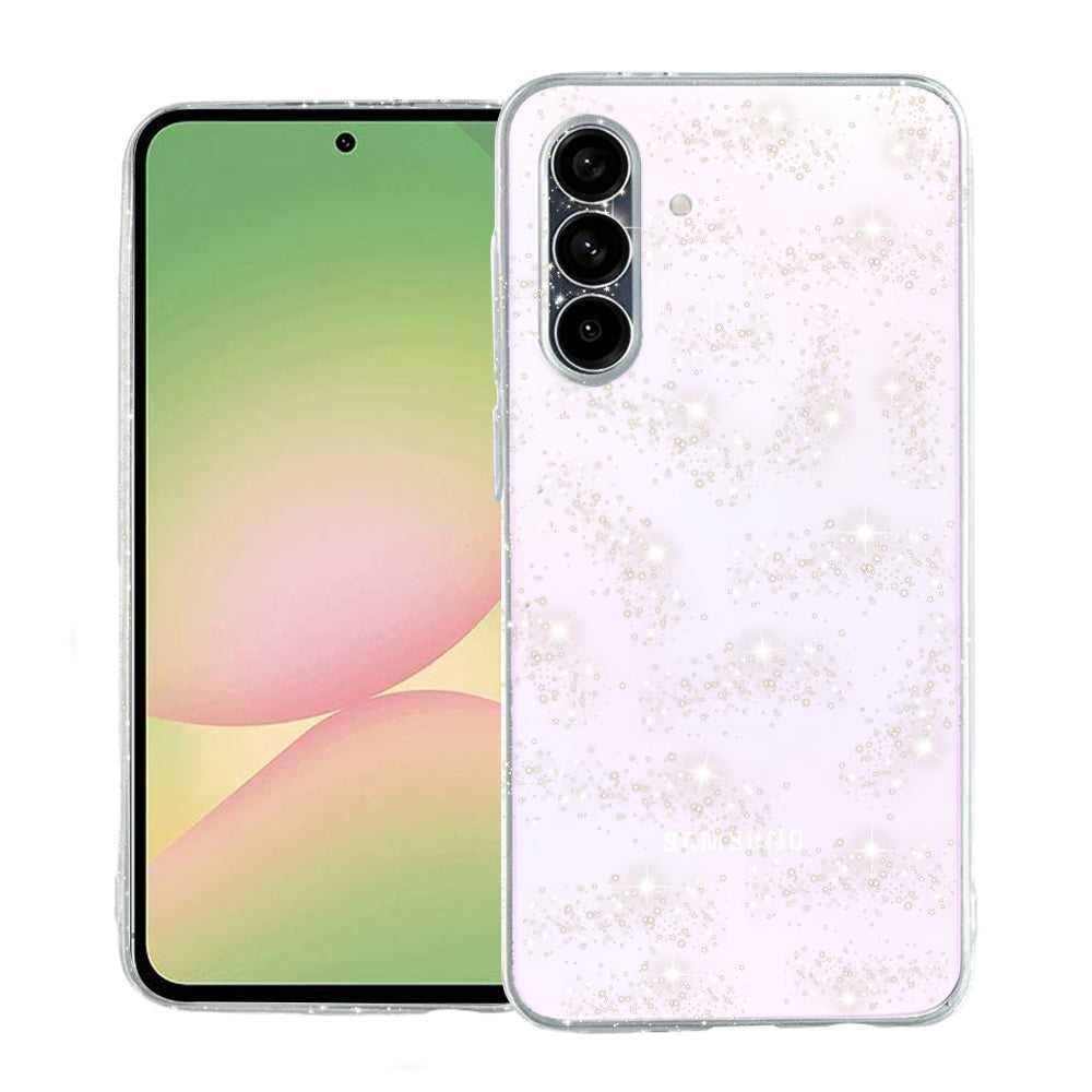 Case for Samsung Galaxy A56 A566, Techsuit, SparkleSkin, Transparent