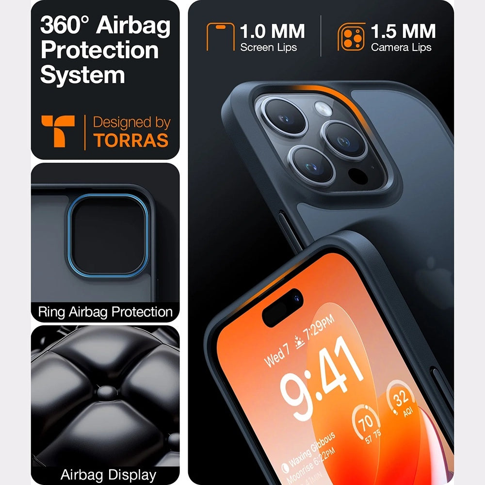 Suojakotelo Samsung Galaxy A56 A566, Torras, Guardian, Musta