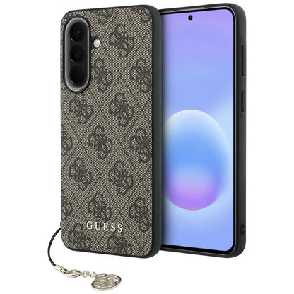 Case for Samsung Galaxy A57 5G, Guess, 4G Classic Logo Charm, Brown