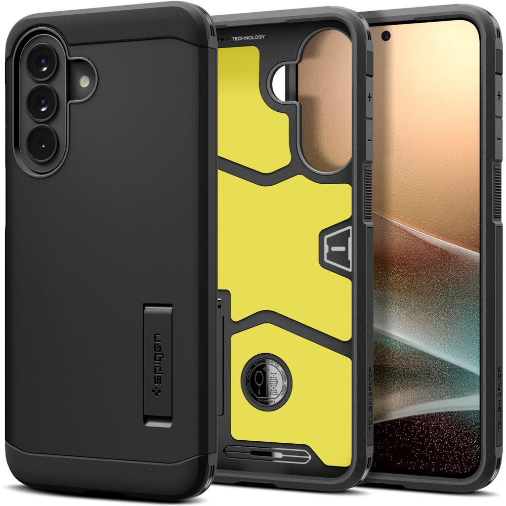 Kotelo Samsung Galaxy A57 5G:lle, Spigen, Tough Armor, Musta ACS11125