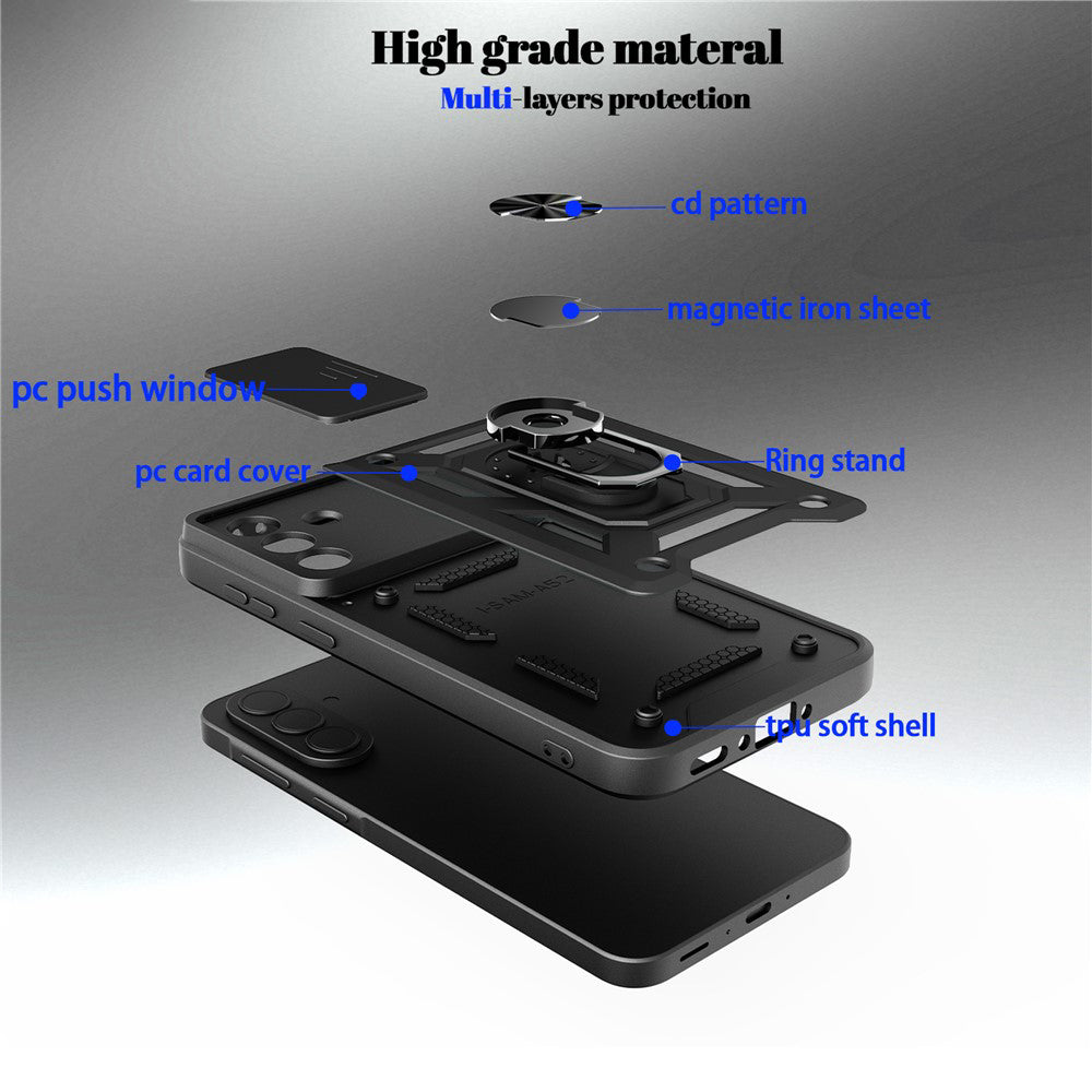 Kotelo Samsung Galaxy A57 5G:lle, Techsuit, CamShield, Kultainen Vaaleanpunainen