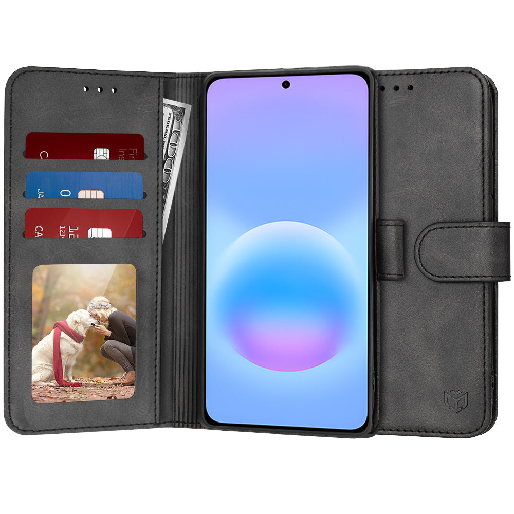 Kotelo Samsung Galaxy A57 5G:lle, Techsuit, Diary Book, Musta