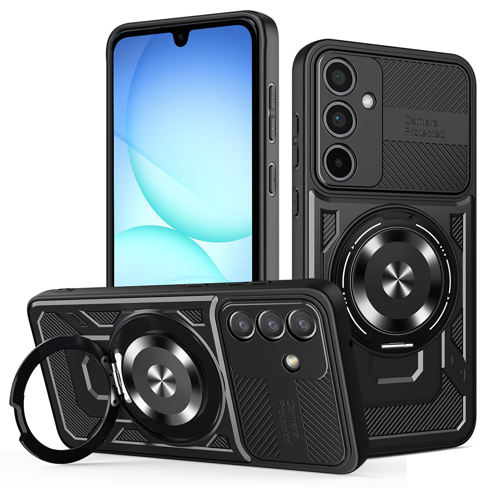 Kotelo Samsung Galaxy A57 5G:lle, Techsuit, RuggedCam, Musta