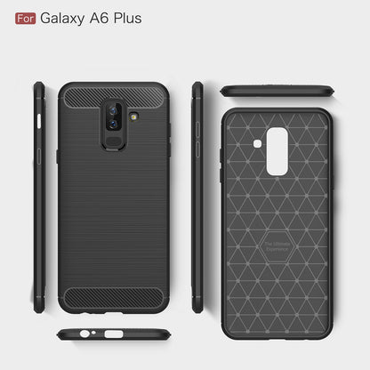 Kuori Samsung Galaxy A6 Plus (2018) A605:lle, Techsuit, Hiili, Musta
