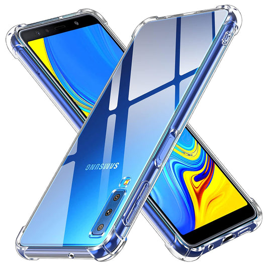 Kuori Samsung Galaxy A7 (2018) A750:lle, Techsuit, Iskunkestävä Kirkas, Läpinäkyvä