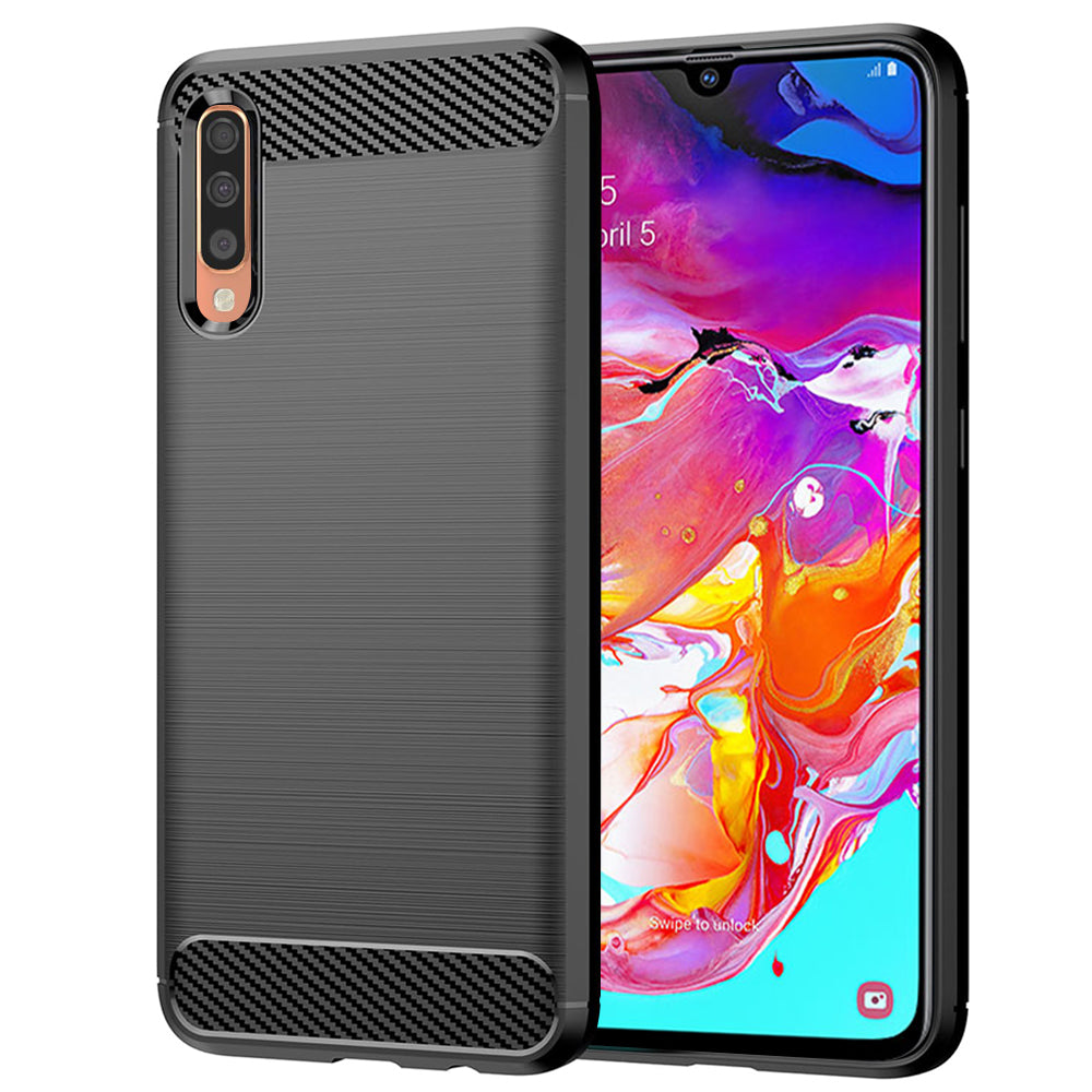 Case for Samsung Galaxy A70s A707 / A70 A705, Techsuit, Carbon, Black