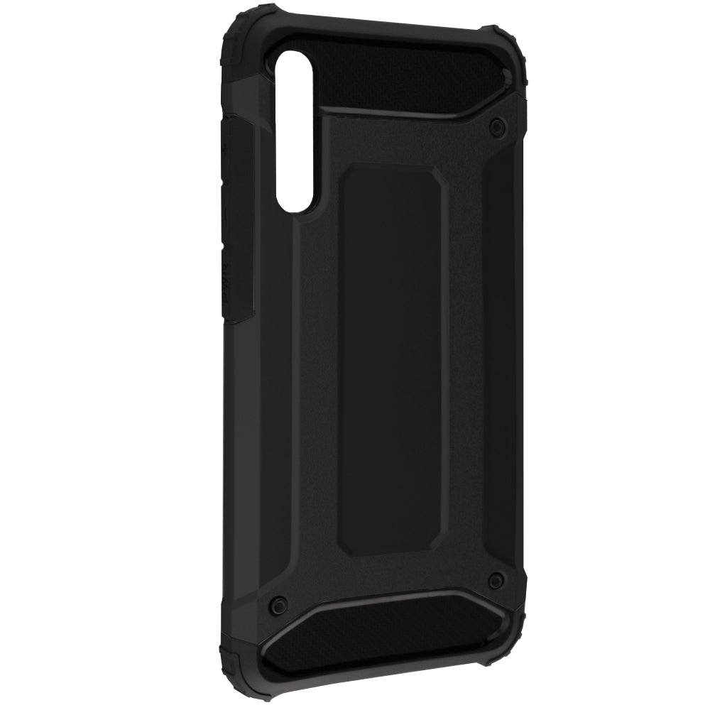 Kuori Samsung Galaxy A70s A707 / A70 A705:lle, Techsuit, Hybrid Armor, Musta