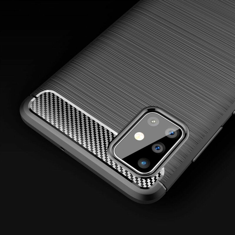 Case for Samsung Galaxy A71 A715, Techsuit, Carbon, Black