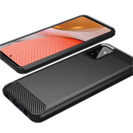 Kuori Samsung Galaxy A72 A725 / A72 5G A726:lle, Techsuit, Hiili, Musta