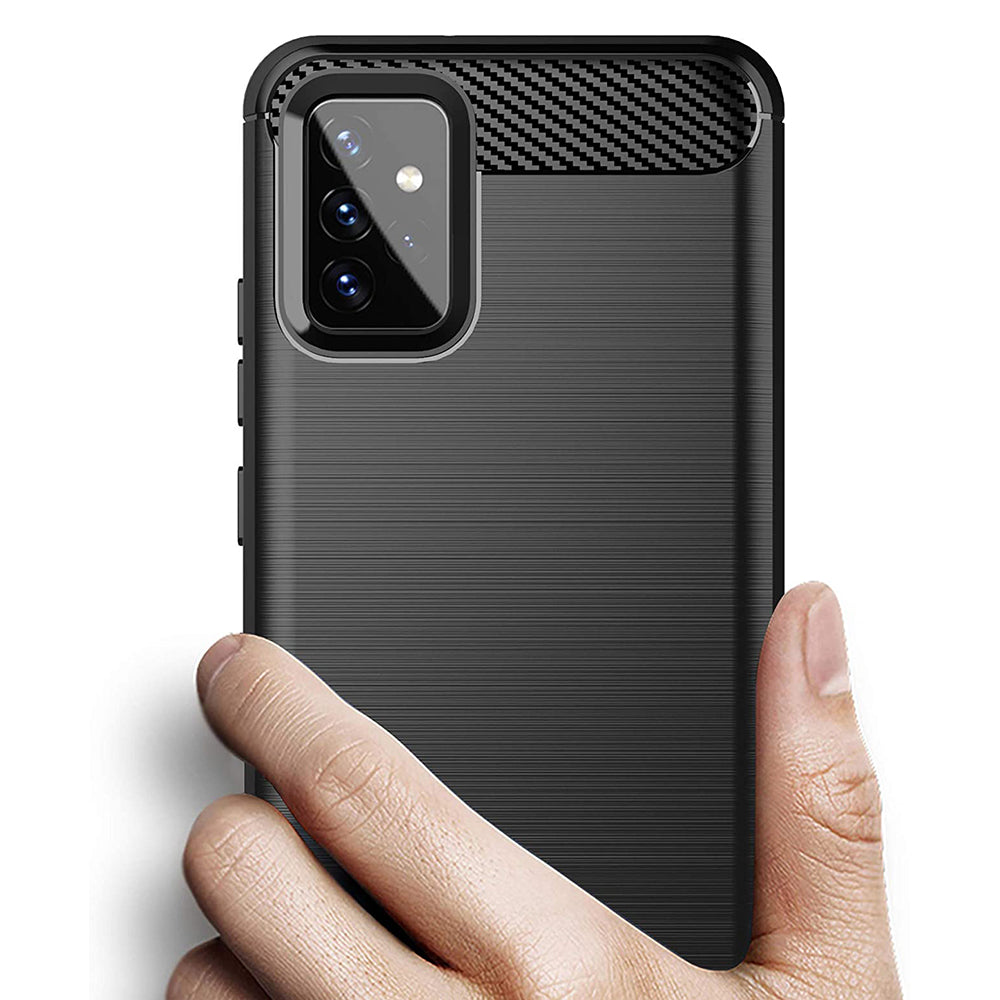 Case for Samsung Galaxy A72 A725 / A72 5G A726, Techsuit, Carbon, Black