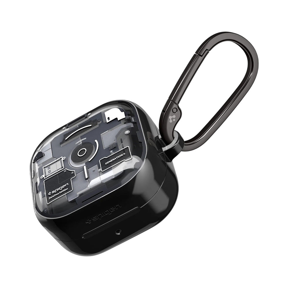 Kuori Samsung Galaxy Buds4 / Buds4 Pro -kuulokkeille, Spigen, Ultra Hybrid, Musta ACS11201