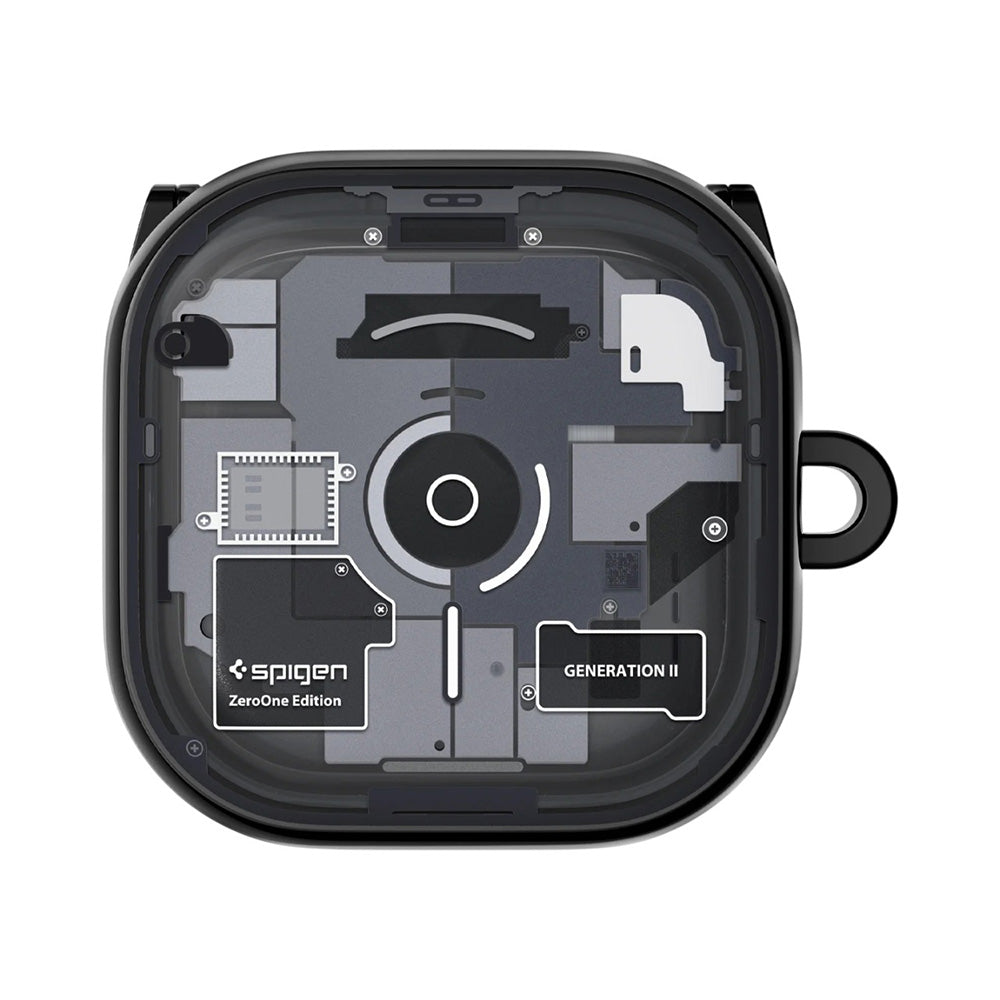 Kuori Samsung Galaxy Buds4 / Buds4 Pro -kuulokkeille, Spigen, Ultra Hybrid, Musta ACS11201