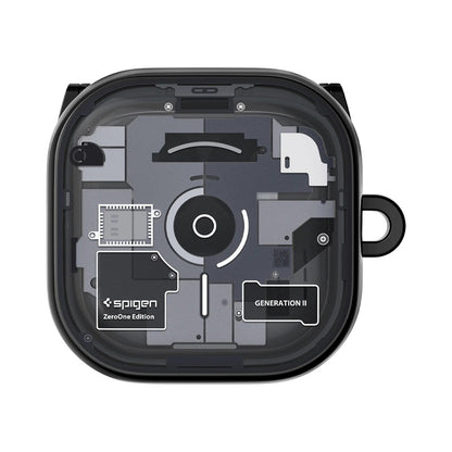 Kuori Samsung Galaxy Buds4 / Buds4 Pro -kuulokkeille, Spigen, Ultra Hybrid, Musta ACS11201