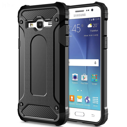 Case for Samsung Galaxy J5 J500, Techsuit, Hybrid Armor, Black