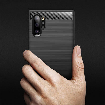 Kuori Samsung Galaxy Note 10+ 5G N976 / Note 10+ N975, Techsuit, Hiili, Musta