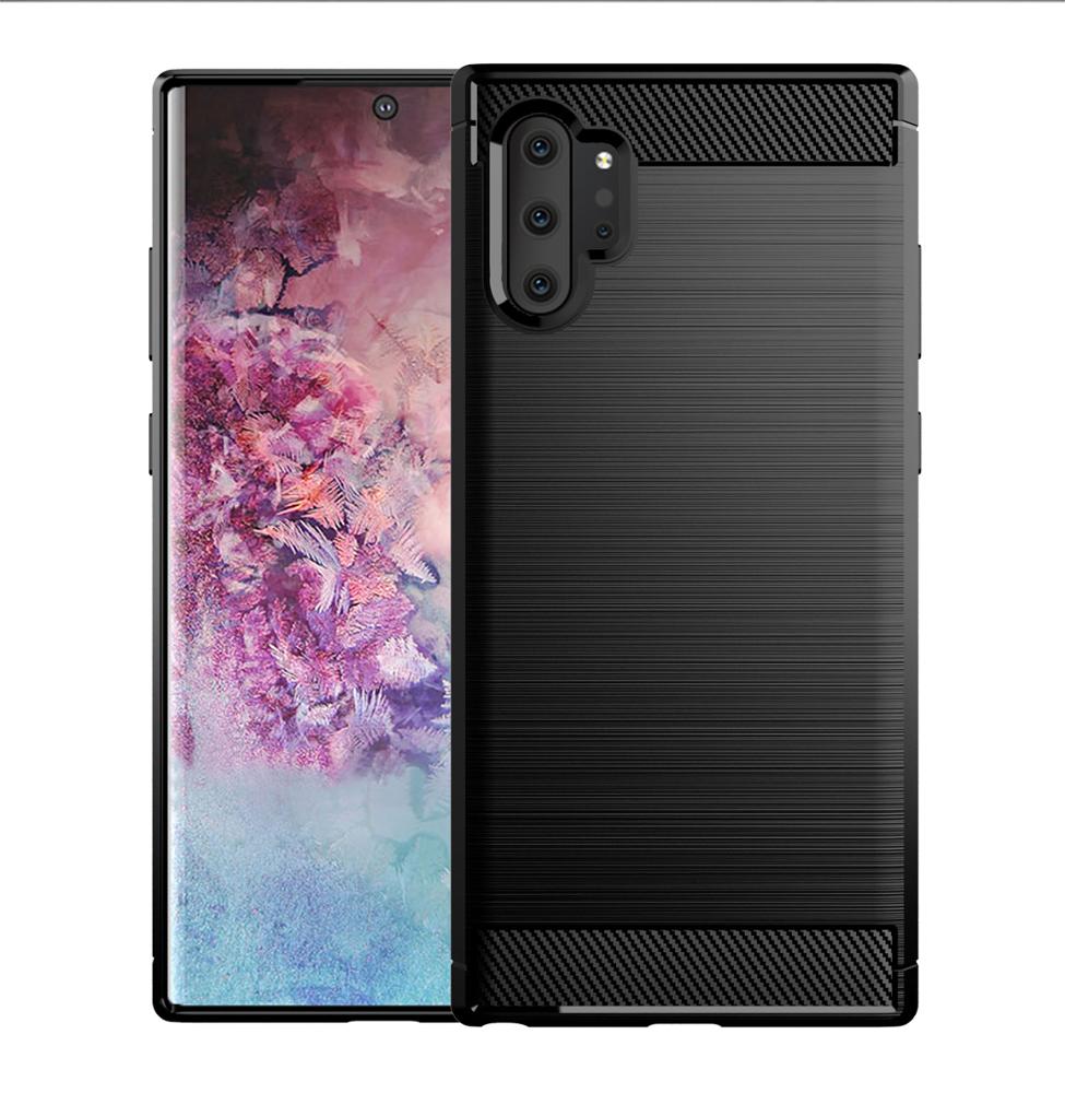 Kuori Samsung Galaxy Note 10+ 5G N976 / Note 10+ N975, Techsuit, Hiili, Musta