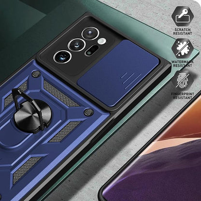 Kuori Samsung Galaxy Note 20 5G N981 / Note 20 N980:lle, Techsuit, CamShield, Musta